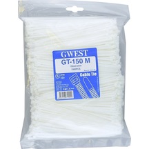 Gwest Gt 150 M 1000 Adet 150x2.5mm Beyaz Kablo Bağı
