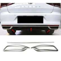 Vw Passat B8.5 Krom Difüzör Egzoz Çerçeve 2 Prç P.çelik 2019 Üstü