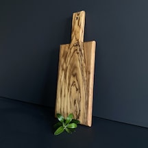 Zeytin Ağacı Ahşap Dikdörtgen Steak Tahtası Sunum Tahtası 34x14 Cm Kahverengi