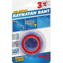 Silikon Kaynayan Çok Amaçlı Bant Boru Patlak Bandı 3katına Kadar Esner Su Altında Uygulanabilir 25x1,5mt-kırmızı