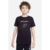 Iron Maıden Metal Rock Baskılı Unisex Çocuk Siyah T-Shirt (528286479)