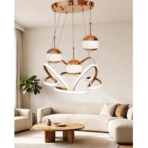 Kelebek 4 Lü Büyük Modern Ledli Avize 3 Renk Power Ledli Gold Kaplama Yatak Odası Salon Mutfak