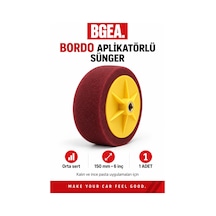 Bgea Premium Aplikatörlü Polisaj Süngeri Bordo 150 Mm 6 İnç Orta Sert 1 Adet