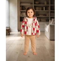 Kız Bebek Welsoft Yelekli Hırkalı Takım Camel Vizon