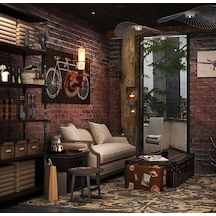 Riolight Bakır Eskitme Retro1,vintage1,rustik1 1xe27 Duylu Tekli Metal Kafes Duvar Aplik Eskitme