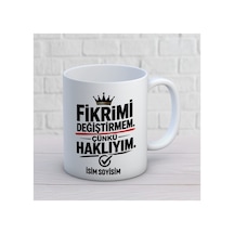 İş Hayatı Temalı İsim Alanlı Esprili Kupa Bardak Tasarım 572 Beyaz Beyaz