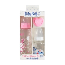 Baby Soft 2 Lı Cam Bıberon Set-emzık Hedıyelı - Pembe