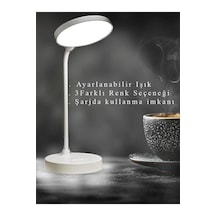 Dokunmatik Şarjlı Masa Lambası Dimlenebilir Işık Beyaz Renk