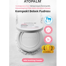 Yenidoğanlara Özel, Talk İçermeyen Temiz İçerikli Kompakt Bebek Pudrası Atopalm Mild Soothing Powder