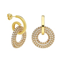 Shine Halka Küpe 717066 Gold Gümüş