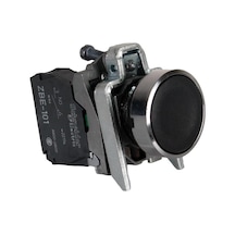 Schneider 22MM 1NA Metal Siyah Yaylı Buton - XB4BA21