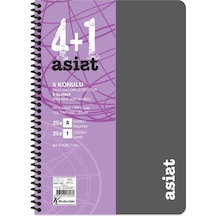 Defter A4 4+1 125 Yaprak Ayraçlı Plastik Kapak Asist Çok Renkli