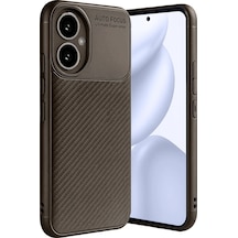 Ilkeshop Newface Honor 400 Kılıf Auto Focus Karbon Kapak - Kahverengi