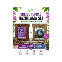 Orkide Toprağı Hazırlama Seti 2'li 1 Litre İthal Çam Kabuğu + 1 Litre Kil Bilyesi 8-16 Mm Orkide Dikim Ve Saksı Değişim Seti Ürün Açıklaması Diğer