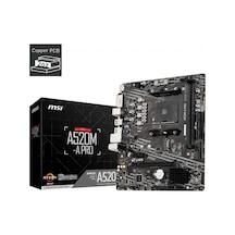 Msı A520m-a Pro Ddr4 4600mhz 1xhdmı 1xdvı 1xm.2 Usb 3.2 Matx Am4 Amd Am4 5000/4000/3000 Serileri İle Uyumlu