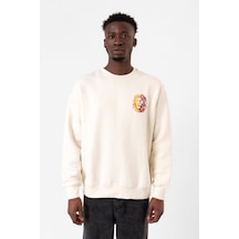 Sarı Kırmızı Aslan Ekru Erkek 2ip Sweatshirt Ekru