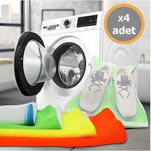Malzek Ultra Lüx 4 Adet Fermuarlı Ayakkabı Yıkama Filesi Yzr122187 Beyaz