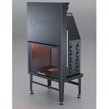 Schömne Elegance Düz Asansörlü Çelik Şömine Haznesi 70 Lik