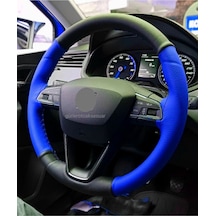 Audi Tt Uyumlu Direksiyon Kılıfı Iki Renkli Mavi-siyah