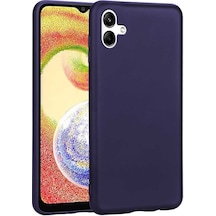 Noktaks - Galaxy Uyumlu A04 Uyumlu - Kılıf Mat Soft Premier Silikon Kapak - Lacivert - T25464 Lacivert