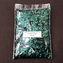 Glitter Epoksi Reçine Süsleme Pulu Üç Boyutlu Elmas Görünümlü Nail Art Makyaj Sim Zümrüt 100 Gr