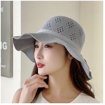 Ww Tarzı Moda Büyük Kenarlı Güneş Şapkası Kadın Stil - Gri -m - Ww095