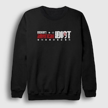 Presmono Unisex American Idiot V2 Green Day Sweatshirt Siyah