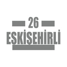 26 Eskişehirli Araba Sticker 17x17 Cm Gri