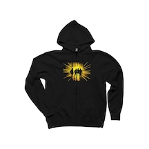 Metallica Lux Æterna Grup Siyah Fermuarlı Kapşonlu Sweatshirt Siyah