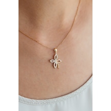 Zarif Taşlı Yonca Kolye