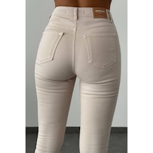 Lacarino 7580 Mira Kadın Jean Pantolon Bej