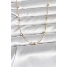 Cm 14k Gold Renk Damla Topçuk Model Zincirli 60 Cm Kadın Kolye - Tj-bko10980 Çok renkli 35283694