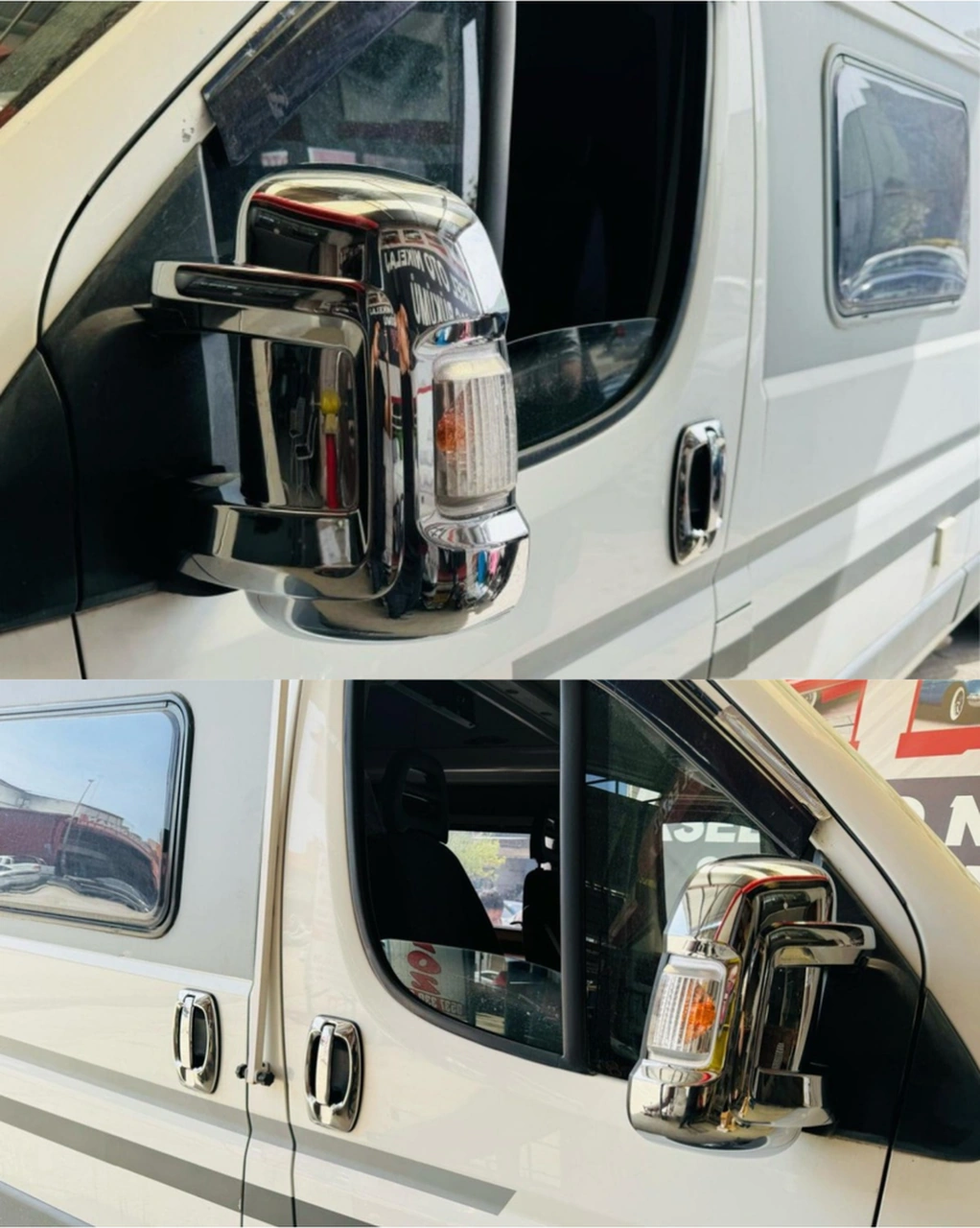 Ducato/boxer/jumper 2006-2024 Araca Özel Abs Krom Ayna Kapağı + Çelik Kapı Kol A+ Paslanmaz