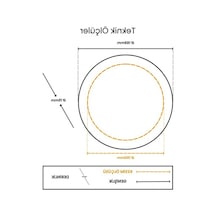 Slim Sıva Altı Led Panel Armatür, Yuvarlak Tavan Spot Lambası, İnce Kasa Abanoz