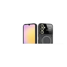Samsung Galaxy A26 Kılıf Joy Lens Standlı Kapak - Siyah 0.2M-Çok Renkli