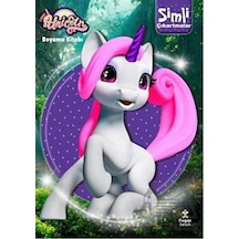 Unicorn Simli Çıkartmalı Boyama Kitabı