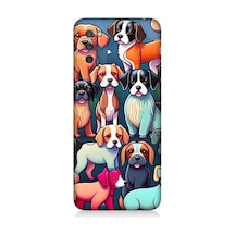 Samsung Galaxy A03s Uyumlu Silikon Kılıf Sevimli Pastel Köpekler