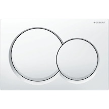 Geberit Kumanda Kapağı Alpha01 - Çift Basmalı - Beyaz Beyaz