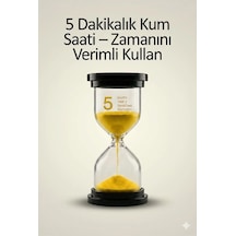 5 Dakikalık Kum Saati Zamanlayıcı Sarı Dekoratif Masa Saati 4 Renk Seçeneği Belirtilmemis