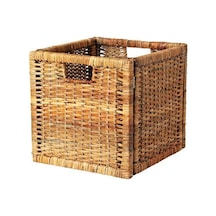 Ikea Branas El Örgüsü Rattan Saklama Sepeti 32 X 34 X 32 Cm Kahverengi