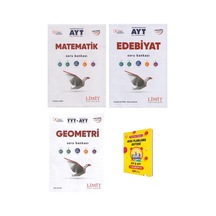 Limit Ayt Matematik Edebiyat Ve Geometri Soru Bankası 3lü Set + Planlama Defteri