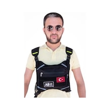 Motorcu Göğüs Çantası Reflektörlü Su Geçirmez Kan Grubu Ab-