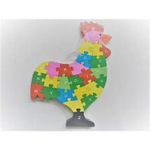Horoz Figürlü Ahşap Puzzle Yapboz