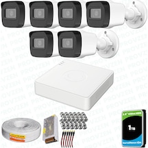 Provzen Hikvision 6 Kameralı Full Hd Geniş Açı Güvenlik Kamerası 1tb Olay Anında Bildirim