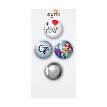 Candy Tune J-pop Grubu 3'lü Metal Rozet Seti 58mm İğneli Buton Çanta Yaka Rozeti Çok Renkli