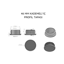Cateksss 46 Mm Boru İçin Kademeli İçe Geçme Boru Tapası, Boru Kapak, Boru Tapa Siyah 2-3 Mm - 4 Lü Paket