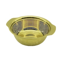 23cm Gold Paslanmaz Metal Sepet Süzgeç Kendinden Kulplu Go-53-vice 01385 Çok renkli
