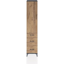 Hyperion Dolap 3 Raflı 3 Çekmeceli Tek Kapaklı 44x44x221 Antrasit-çam Antrasit