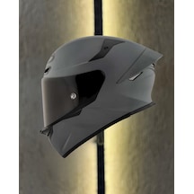 Kyt Tt-revo Kask Plaın Matt Grey 1450 Motosiklet Kaskı Gri