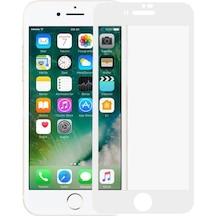 Apple Uyumlu   iPhone 6s Tam Kaplayan Temperli Ekran Koruyucu Cam - Beyaz